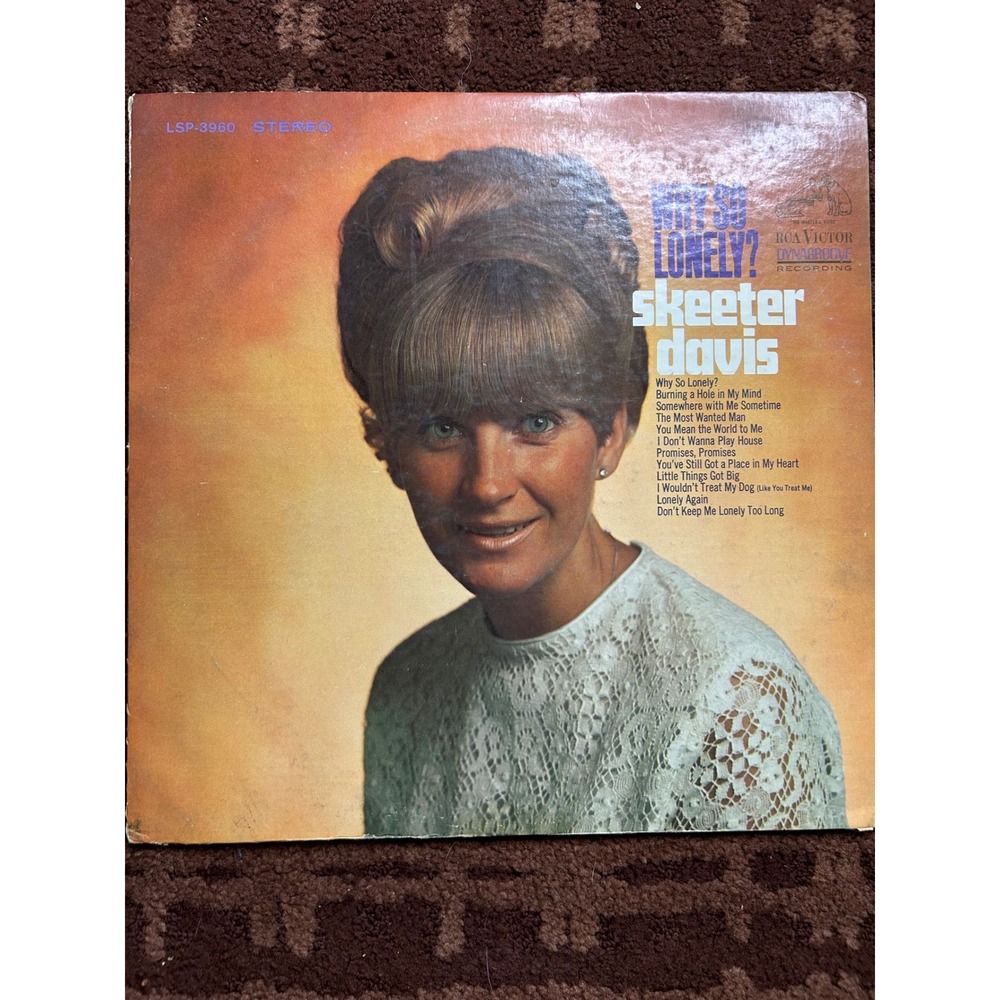 Skeeter‎ Davis Why So Lonely Vinyl Record Album RCA Victor LSP 3960
